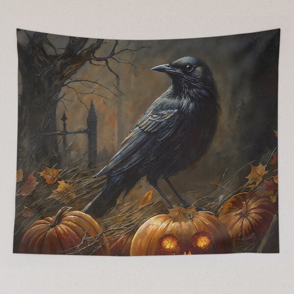 Item preview, Gothic Black Crow Pumpkin designed and sold by DarkHolyQueen.