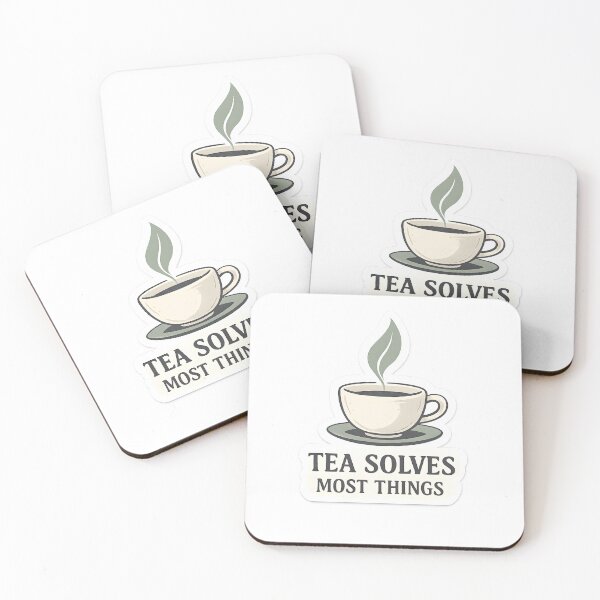 Item preview, Tea Solves Most Things Minimal Tea Lover Design designed and sold by Naviora.