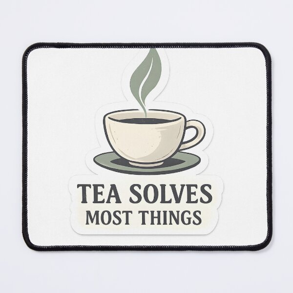 Item preview, Tea Solves Most Things Minimal Tea Lover Design designed and sold by Naviora.