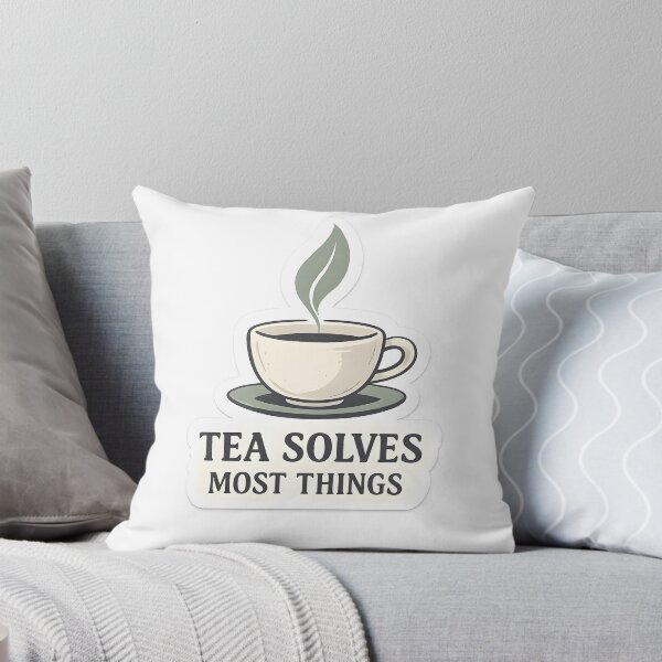 Item preview, Tea Solves Most Things Minimal Tea Lover Design designed and sold by Naviora.
