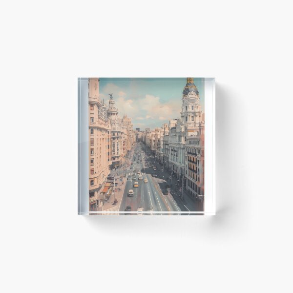 Item preview, Madrid Spain Travel Poster - Gran Vía Architecture Art designed and sold by FaizArtShop.
