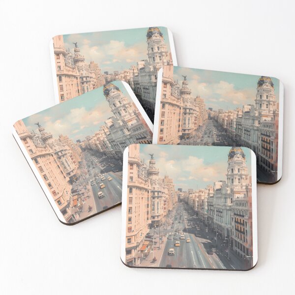 Item preview, Madrid Spain Travel Poster - Gran Vía Architecture Art designed and sold by FaizArtShop.