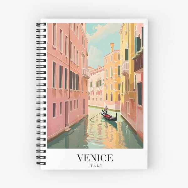 Item preview, Venice Italy Travel Poster - Colorful Canal and Gondola Art designed and sold by FaizArtShop.