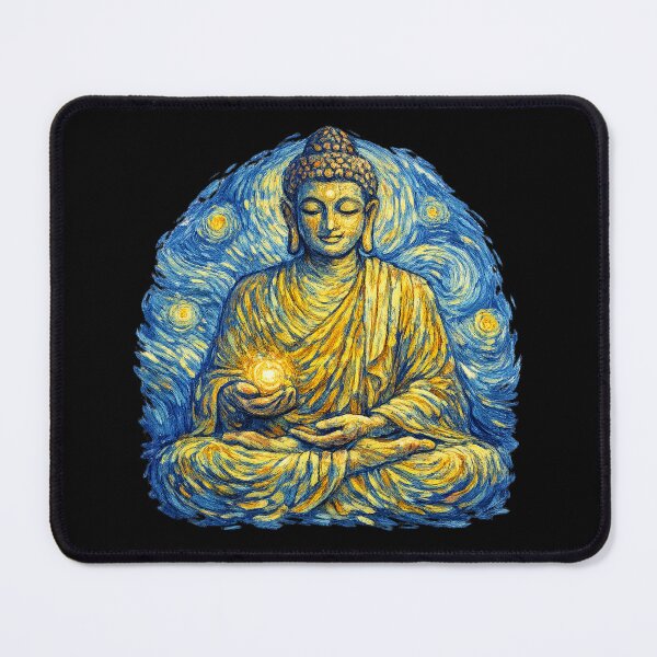 Item preview, Van Gogh Inspired Buddha Art | Spiritual Meditation Painting | Vibrant Zen Wall Art designed and sold by getpressedshirt.