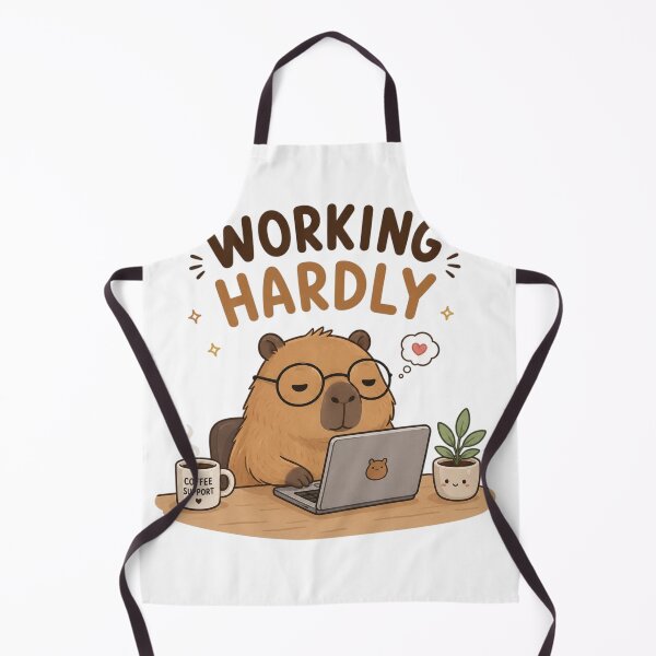 Item preview, Capybara Working Hardly Cute Laptop Meme | Funny Office Animal Cartoon designed and sold by Sanika arts .