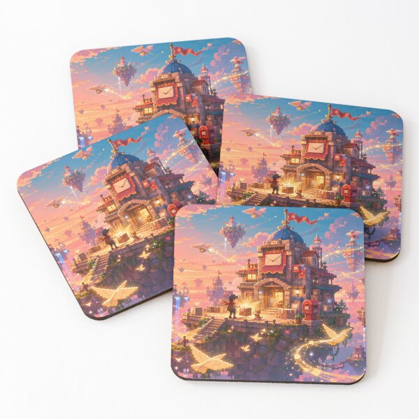 Item preview, Sky Post Office and the Golden Mailbirds designed and sold by pixelpopplanet.