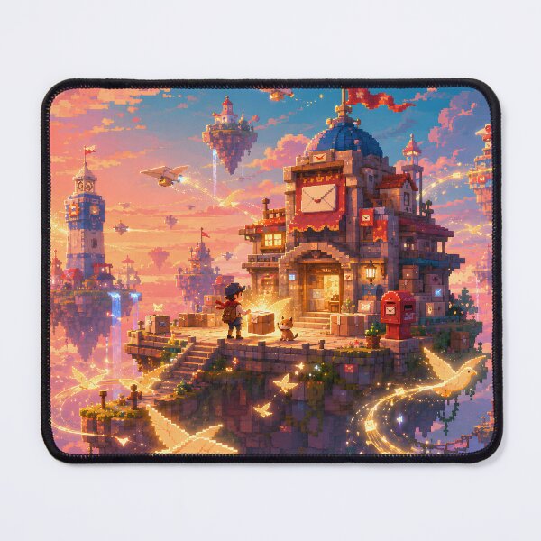 Item preview, Sky Post Office and the Golden Mailbirds designed and sold by pixelpopplanet.