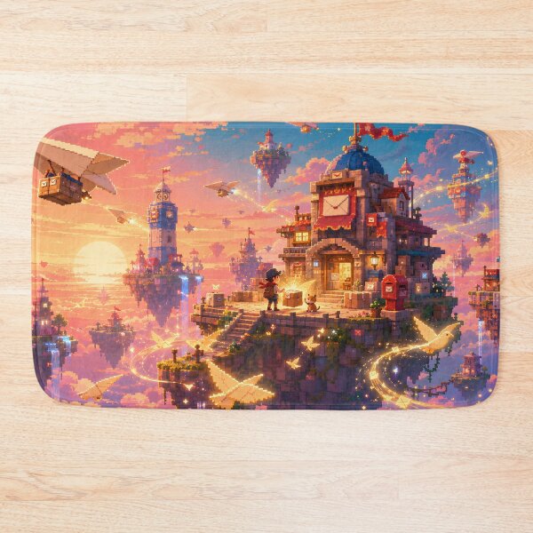 Item preview, Sky Post Office and the Golden Mailbirds designed and sold by pixelpopplanet.
