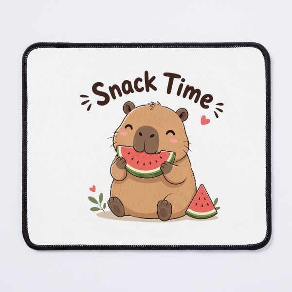 Item preview, Cute Capybara Eating Watermelon Snack Time Kawaii Animal Funny Summer Sticker designed and sold by Sanika arts .