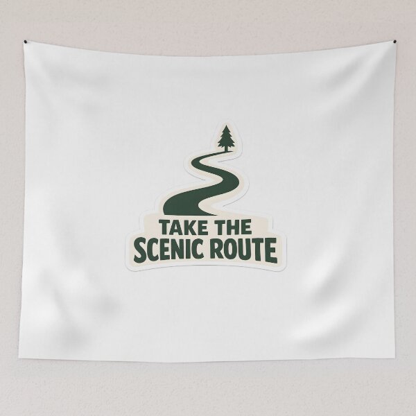 Item preview, Take The Scenic Route Minimal Hiking Design designed and sold by Naviora.