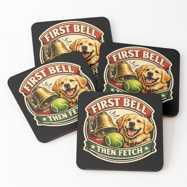 Item preview, First Bell Then Fetch Golden Retriever Back to School Dog Design designed and sold by Sahil Randhawa.