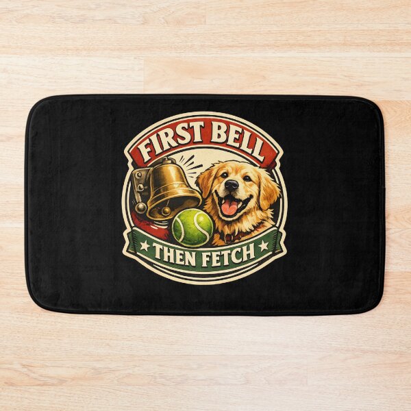 Item preview, First Bell Then Fetch Golden Retriever Back to School Dog Design designed and sold by Sahil Randhawa.