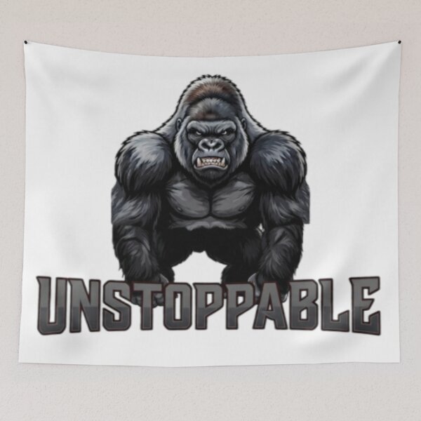 Item preview, Unstoppable Gorilla Typography Tee designed and sold by TripleVertex-1.