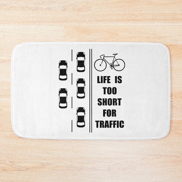 Item preview, Life is too short for traffic, Bike art, Black print designed and sold by Bike-Like-Art.