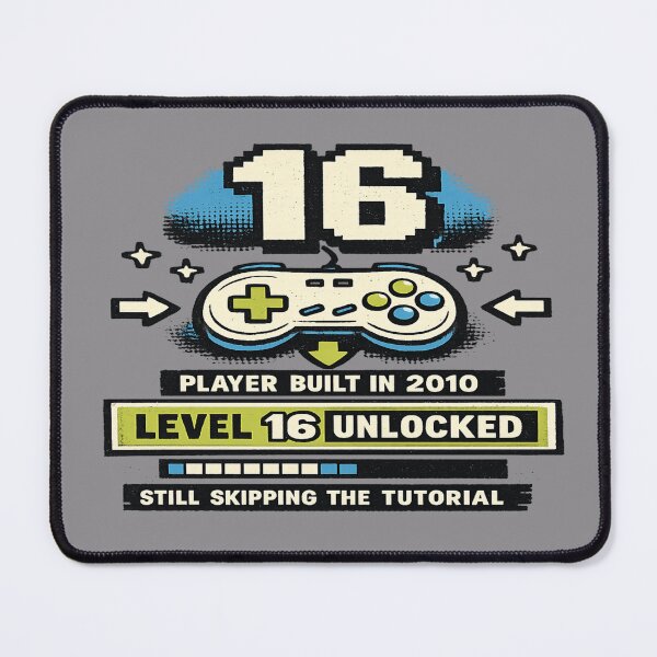 Item preview, 2010 Level 16 Gamer Shirt for 16th Birthday Boys and Girls designed and sold by POD DYNASTY | Original Print On Demand T-Shirt Graphics.