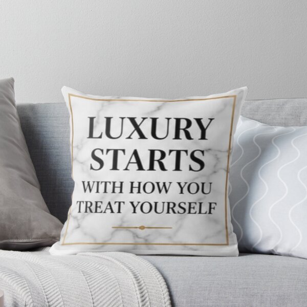 Item preview, Luxury Starts With How You Treat Yourself Gold Marble - Quote Sticker designed and sold by Scro-Ciob-Shop.