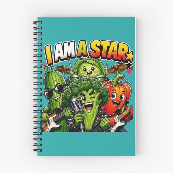 Item preview, I Am A Star - Cute Veggie Rock Band T-Shirt Design designed and sold by StakkaFu.