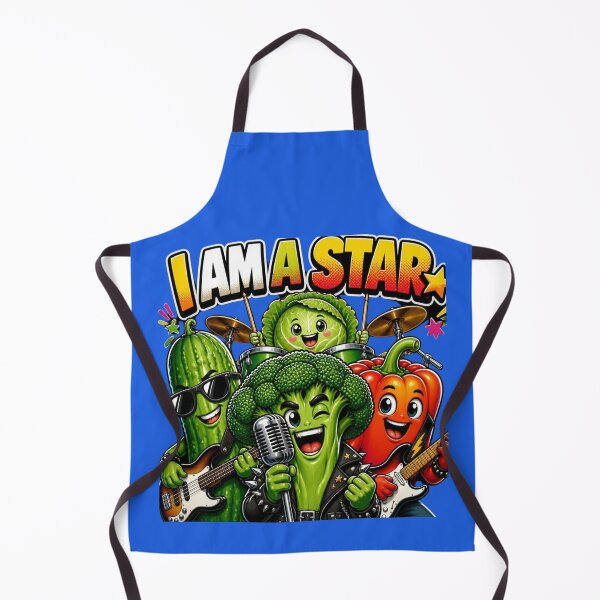 Item preview, I Am A Star - Cute Veggie Rock Band T-Shirt Design designed and sold by StakkaFu.
