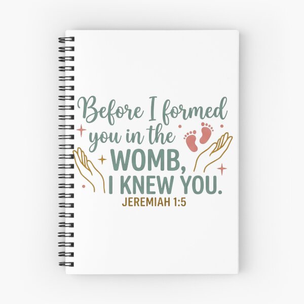 Item preview, Before I formed you in the womb, I knew you - Jeremiah 1:5 Baby Footprints Faith Graphic designed and sold by Faithloveshop.