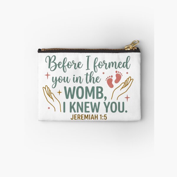 Item preview, Before I formed you in the womb, I knew you - Jeremiah 1:5 Baby Footprints Faith Graphic designed and sold by Faithloveshop.
