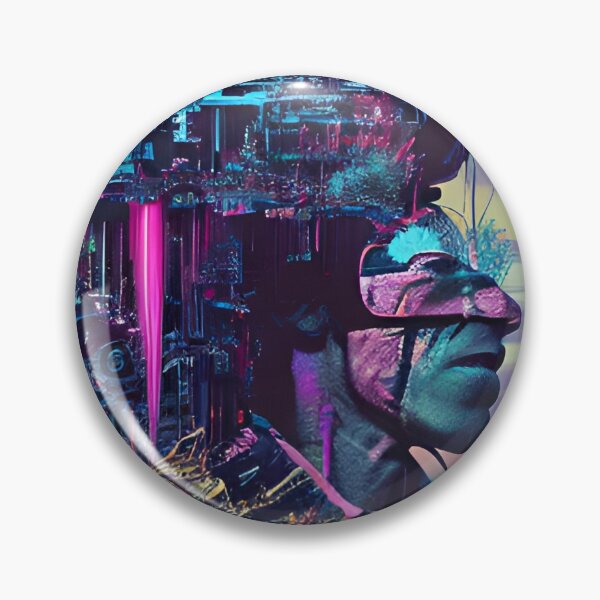 Item preview, Neon Mindscape – Futuristic Cyberpunk Portrait Art designed and sold by Benito Del Ray.