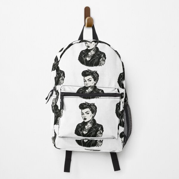 Item preview, Rebellious 50s Pin-Up Girl Leather Jacket designed and sold by Pineapple-Tree.