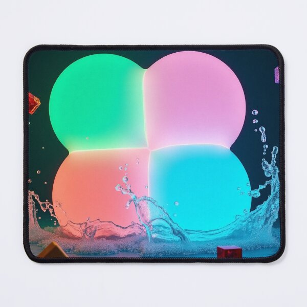 Item preview, Neon Abstract Geometric Art with Water Splash. designed and sold by fbtrisha.