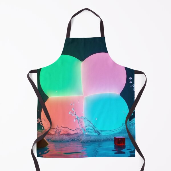 Item preview, Neon Abstract Geometric Art with Water Splash. designed and sold by fbtrisha.