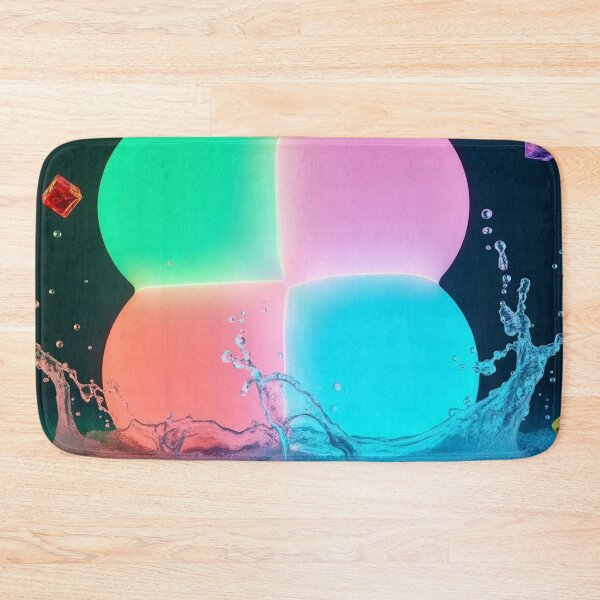 Item preview, Neon Abstract Geometric Art with Water Splash. designed and sold by fbtrisha.