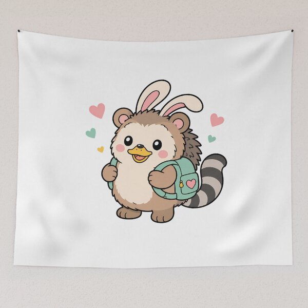 Item preview, Kawaii Animal Hybrid Backpack Chibi Fantasy Hearts designed and sold by chattsuede.