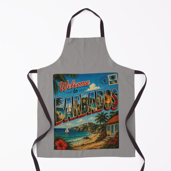 Item preview, Welcome to Barbados Vintage Travel Poster, Retro Caribbean Beach Paradise designed and sold by Right-UR.