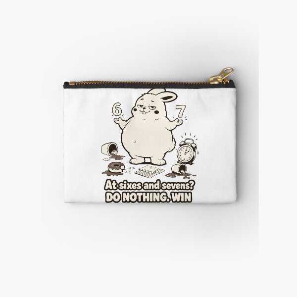 Item preview, At Sixes and Sevens Meme. Funny Lazy Fat Rabbit. Sarcastic Coworker Sticker designed and sold by MalisoStickers.