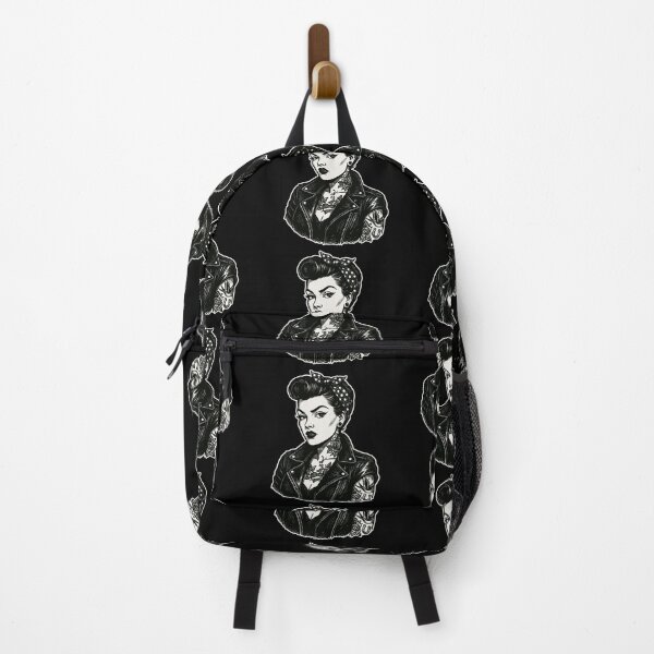 Item preview, Rebellious 50s Pin-Up Girl Leather Jacket designed and sold by Pineapple-Tree.
