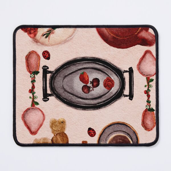 Item preview, Cozy Strawberry Tea Wall Art designed and sold by Monica Laipple.