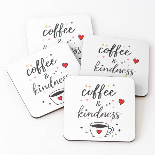 Item preview, Coffee & Kindness – Hand lettering with a coffee cup & heart | Kitchen wall art designed and sold by SoulDriftDesign.