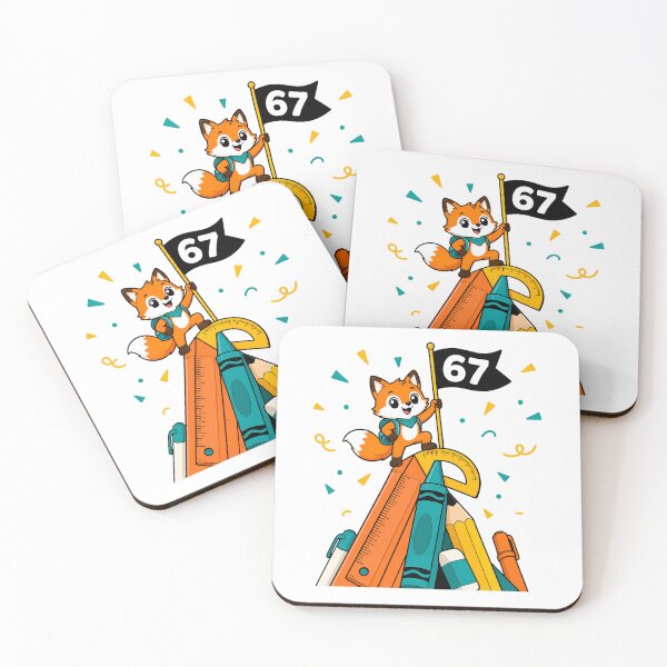 Item preview, 67 Days of School Fox Kawaii School Celebration designed and sold by chattsuede.