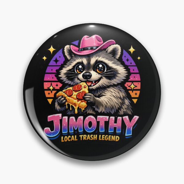 Item preview, Jimothy Local Trash Legend Funny Raccoon Pink Cowboy Hat Pizza Meme designed and sold by WillCraftx.