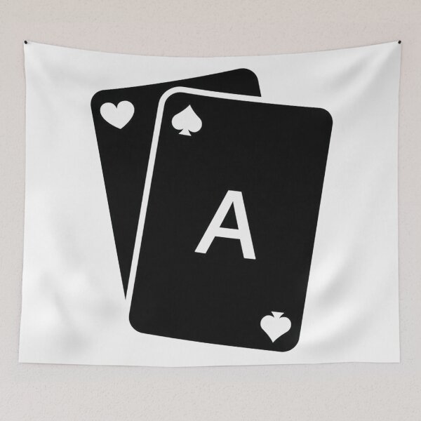 Item preview, Royal Flush Poker Vintage: Ace of Spades Casino Silhouette and All In Gambling Quotes Poster designed and sold by benja-08.