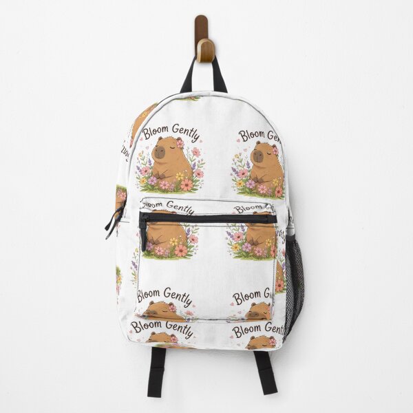 Item preview, Bloom Gently Cute Capybara with Flowers | Kawaii Floral Cottagecore Aesthetic Animal Design designed and sold by Sanika arts .