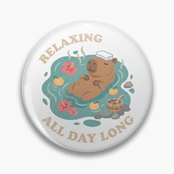 Item preview, Relaxing All Day Long Cute Capybara designed and sold by StoneByTheMoon.