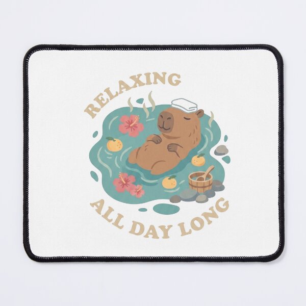 Item preview, Relaxing All Day Long Cute Capybara designed and sold by StoneByTheMoon.