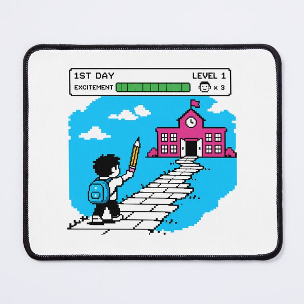 Item preview, 8-Bit Gamer Back to School Excitement Level Up designed and sold by chattsuede.