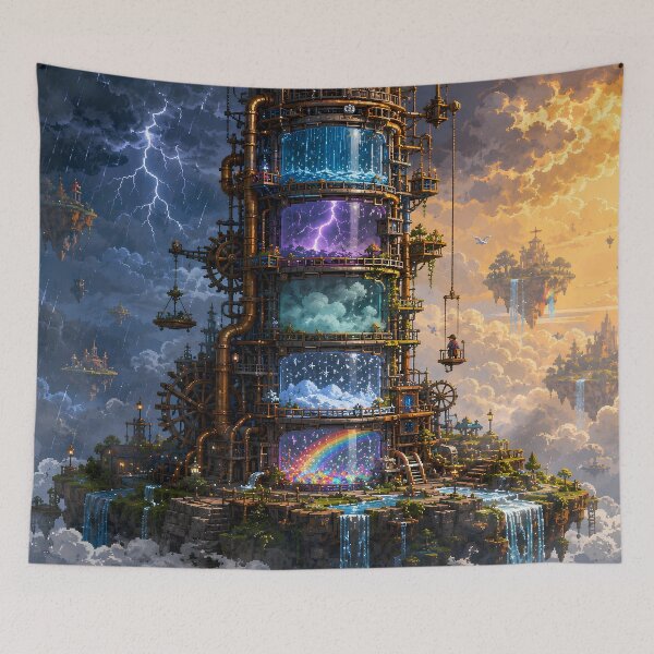 Item preview, Weather Tower Between Storm and Sunshine designed and sold by pixelpopplanet.