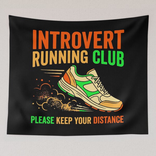 Item preview, Introvert Running Club Please Keep Distance Funny Runner Gift designed and sold by ShetuAhsan.