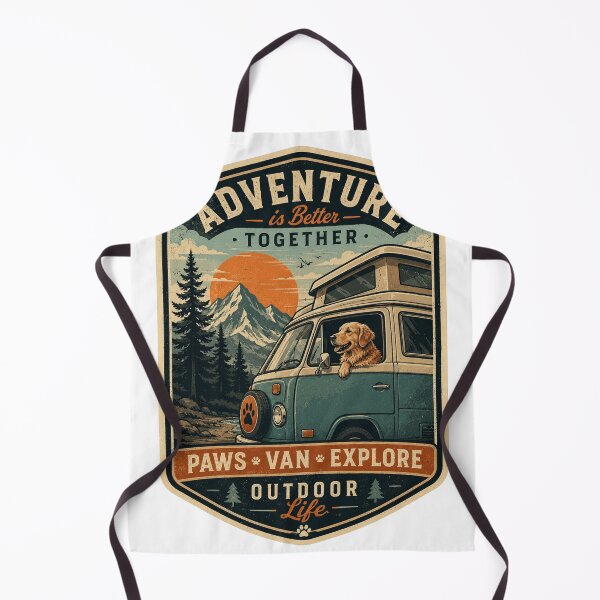 Item preview, Adventure Is Better Together Golden Retriever Camper Van Vintage Outdoor Badge | Vanlife Dog Camping Retro T-Shirt designed and sold by LuxeBuzz.