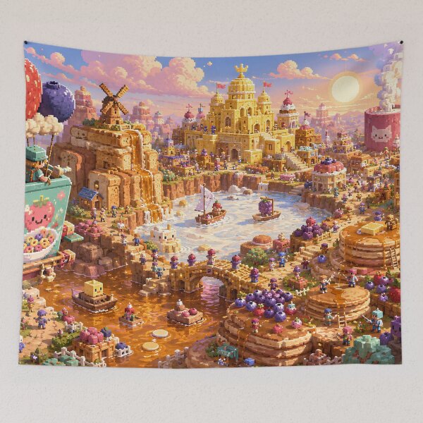 Item preview, Breakfast Kingdom of Pancakes and Berries designed and sold by pixelpopplanet.