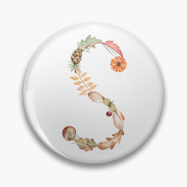 Item preview, Autumn Botanical Letter S designed and sold by Flowersforbear.