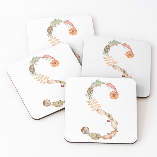 Item preview, Autumn Botanical Letter S designed and sold by Flowersforbear.