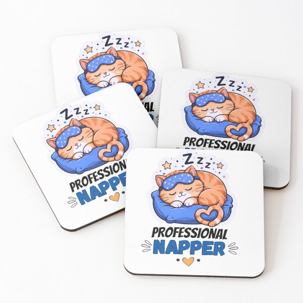 Item preview, Professional Napper Cute Sleeping Orange Cat Sticker | Funny Cat Lover Gift designed and sold by Reddiamond3 ⭐⭐⭐⭐⭐.