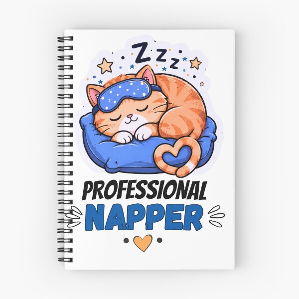 Item preview, Professional Napper Cute Sleeping Orange Cat Sticker | Funny Cat Lover Gift designed and sold by Reddiamond3 ⭐⭐⭐⭐⭐.